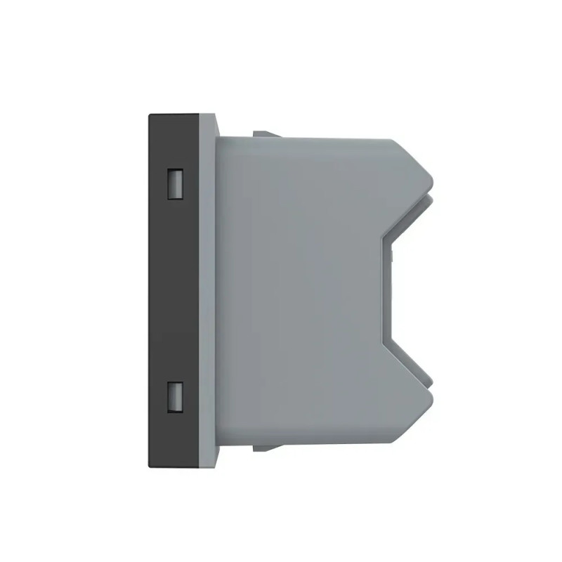 Універсальна розетка LIVOLO 2 в 1, чорна, без заземлення, з захисними шторками, модуль 0.5 поста, 16 724000312