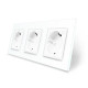 Трехместная умная розетка ZigBee с заземлением Livolo белый (VL-C7FCTC16AZ-6WP)