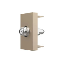 Супутникова розетка SAT LIVOLO, золота, модуль 0.5 поста, для ресивера / антени (VL-FCSL-1AP)