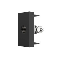 Телевизионная розетка LIVOLO, черная, модуль 0.5 поста, TV гнездо для антенны/ресивера (VL-FCTV-1BP)