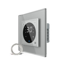Терморегулятор (термостат) сенсорный программируемый для электрического теплого пола LIVOLO серый, мато