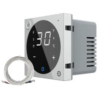 Терморегулятор (термостат) сенсорный программированный для электрического теплого пола LIVOLO, серый, мод.