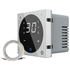 Терморегулятор (термостат) сенсорный программированный для электрического теплого пола LIVOLO, серый, мод.