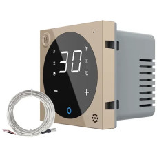 Терморегулятор (термостат) сенсорный программируемый для электрического теплого пола LIVOLO, золотой, м