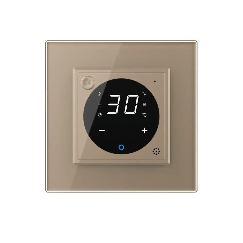 Терморегулятор (термостат) сенсорный программируемый для электрического теплого пола LIVOLO золотой, ма.