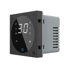 Терморегулятор (термостат) сенсорный программированный для водяного теплого пола Livolo, черный, модуль