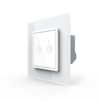 Сенсорний прохідний/перехресний вимикач Sense 2 сенсора Livolo білий (722000411)