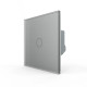 Сенсорный проходной/перекрестный выключатель LIVOLO, 5А 230В, серое матовое стекло