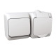Розетка 1-местная внеш. з/к + однокл. выключатель 16А IP44, белая Cedar Plus Schneider Electric WDE000500