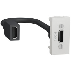 Розетка HDMI (1 модуль) Unica New Schneider Electric белая NU343018