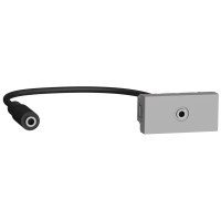 Розетка Mini Jack (1 модуль) Unica New Schneider Electric алюміній NU343330