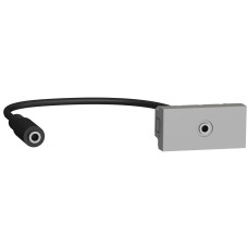 Розетка Mini Jack (1 модуль) Unica New Schneider Electric алюминий NU343330