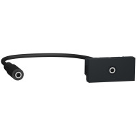 Розетка Mini Jack (1 модуль) Unica New Schneider Electric антрацит NU343354