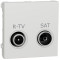 Розетка R-TV/SAT индивидуальная (2 модуля) Unica New Schneider Electric белая NU345418