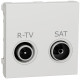 Розетка R-TV/SAT кінцева (2 модулі) Unica New Schneider Electric біла NU345518