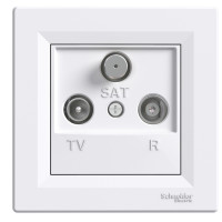 Розетка TV-R-SAT кінцева (1дБ) Asfora Schneider Electric біла EPH3500121