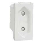 Розетка без ж/к со шторками 16А 1 модуль Unica New Schneider Electric белая NU303118