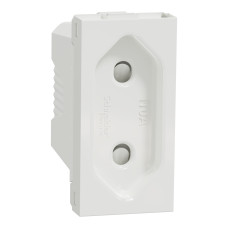 Розетка без ж/к со шторками 16А 1 модуль Unica New Schneider Electric белая NU303118