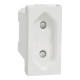 Розетка без ж/к со шторками 16А 1 модуль Unica New Schneider Electric белая NU303118