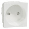Розетка без ж/к со шторками 16А 2 модуля Unica New Schneider Electric белая NU303318