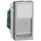 Розетка компьютерная RJ45 кат.5 STP (1 модуль) Unica New Schneider Electric алюминий NU341230