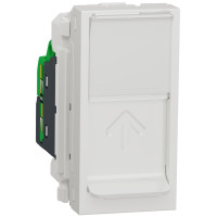 Розетка компьютерная RJ45 кат.5 STP (1 модуль) Unica New Schneider Electric белая NU341218