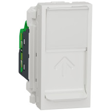 Розетка компьютерная RJ45 кат.5 STP (1 модуль) Unica New Schneider Electric белая NU341218