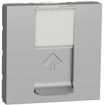 Розетка комп'ютерна RJ45 кат.5 STP (2 модулі) Unica New Schneider Electric алюміній NU341330