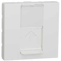 Розетка компьютерная RJ45 кат.5 STP (2 модуля) Unica New Schneider Electric белая NU341318
