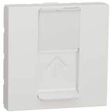 Розетка компьютерная RJ45 кат.5 STP (2 модуля) Unica New Schneider Electric белая NU341318