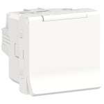 Розетка с ж/к, шторками и крышкой 16А Unica New Schneider Electric белая NU303718TA