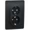 Розетка с ж/к и двойная Unica New Schneider Electric антрацит NU206754