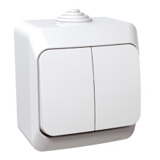 Выключатель двухкл. внеш. IP44, белый Cedar Plus Schneider Electric WDE000550