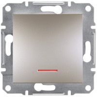 Выключатель кнопочный с подсветкой Schneider Electric бронза EPH1600169