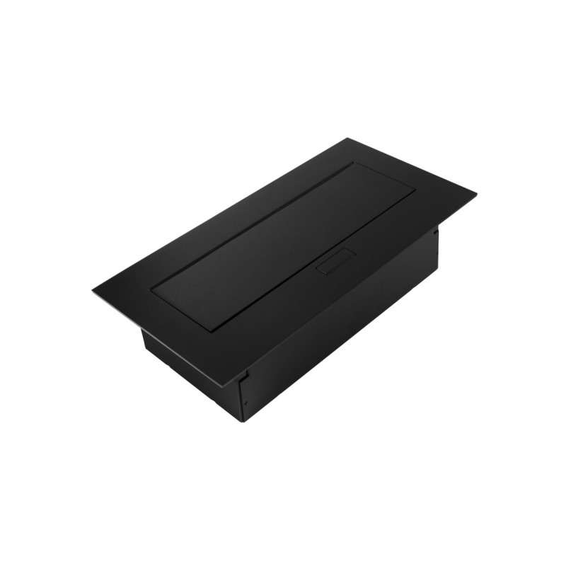 Удлинитель GTV для офиса врезной в стол 2x розетка Schucko без кабеля черный AE-PBU02GS-20