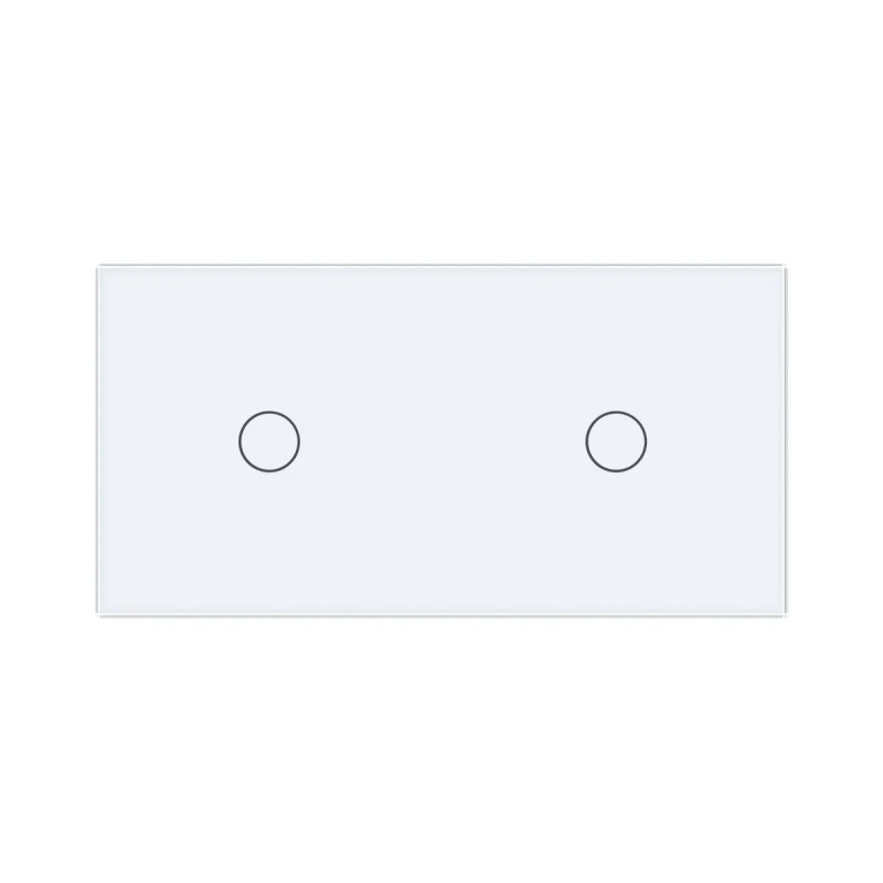 Сенсорний диммер 2 сенсора (1-1) LIVOLO білий матове скло