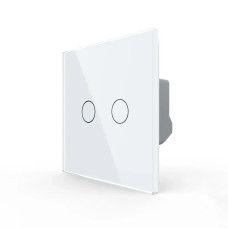 Сенсорний димер 2 сенсори Livolo білий скло (VL-FC2D2-2GWP)