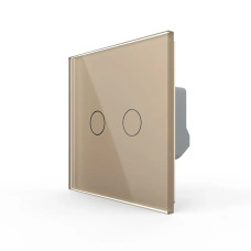 Сенсорный димер 2 сенсора Livolo золото стекло (VL-FC2D2-2GAP)
