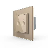 Сенсорный выключатель Sense 2 сенсора Livolo золото (722000213)