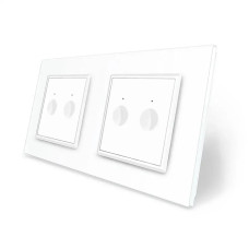 Сенсорный выключатель Sense 4 сенсора (2-2) Livolo белое стекло (VL-C7FC2/FC2-4WP)