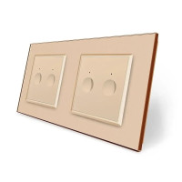 Сенсорний вимикач Sense 4 сенсора (2-2) Livolo золотий скло (VL-C7FC2/FC2-4AP)