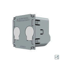 Сенсорный выключатель LIVOLO, 2-сенсорный, проходной/перекрестный, 5А 230В, без нейтрали (VL-FC2S-2G)