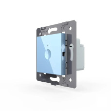 Сенсорный выключатель LIVOLO Sense, голубой, проходной/крестный, 5А 230В, без нейтрали, модуль бе