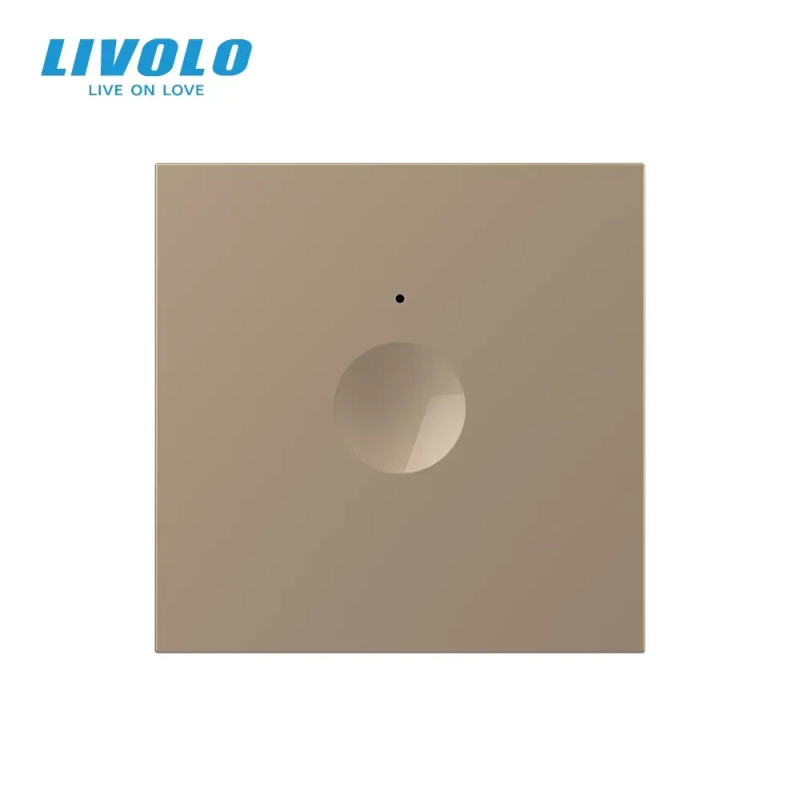 Сенсорний вимикач LIVOLO Sense, золотий, прохідний / перехресний, 5А 230В, без нейтралі, модуль без 