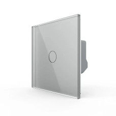 Сенсорный выключатель LIVOLO, серый стеклянный, 5А 230В, без нейтрали (VL-C7FC1-2IP)