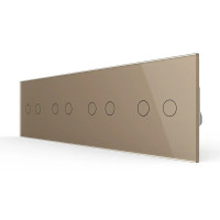 Сенсорный выключатель 8 сенсоров (2-2-2-2) Livolo золото стекло (VL-C708-13)