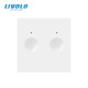 Сенсорний вимикач LIVOLO Sense, 2-сенсорний, білий, 5А 230В, без нейтралі, модуль без рамки (VL-FC2-