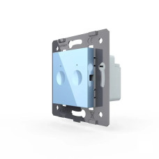 Сенсорный выключатель LIVOLO Sense, 2-сенсорный, голубой, проходной/крестный, 5А 230В, без нейтра