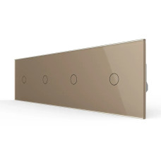 Сенсорный выключатель 4 сенсора (1-1-1-1) LIVOLO золотое матовое стекло
