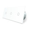 Сенсорний вимикач 3 сенсора (1-1-1) LIVOLO білий матовий скло